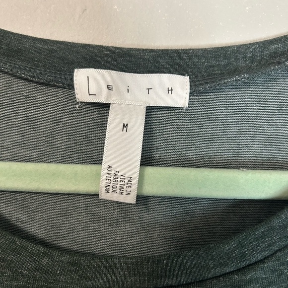 Leith Green Asymmetrical Ruched Sheath Mini Dress, Size M - Picture 3 of 6